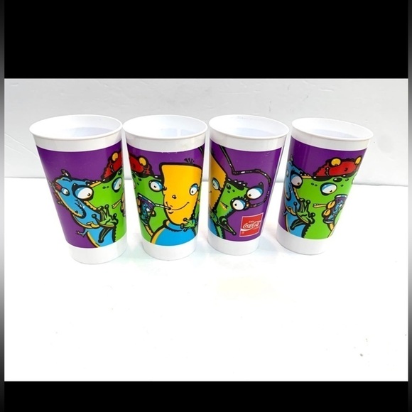 Vintage Coca Cola “The Collectibles” Cups Aliens Set of 4 - Picture 1 of 4